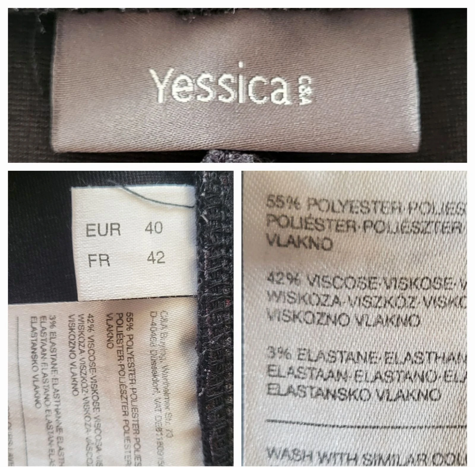 Yessica de C&A Pantalon / Legging TFr40/TL- Cinza com Quadros Escoceses -Tamanho Elástico Novo – photo 5